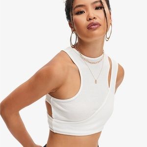 Solado solid cut out ribbed crop top